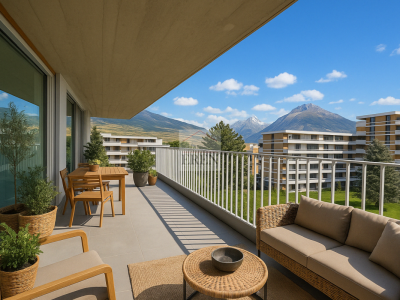 Lumineux Attique 4 pièces vitrés avec balcon-terrasse en angle de 45m2 et finition de qualité image 5