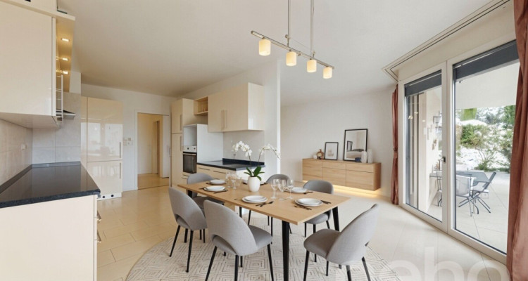 Magnifique rez-de-jardin avec piscine chauffée et vue lac?Alpes image 4