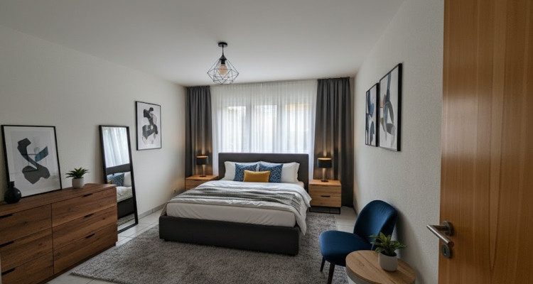 Bel appartement de 4,5 pièces au rez., jardin privatif et places de parc image 6