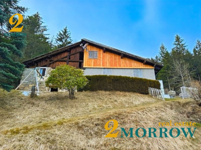 Mazot de montagne en pierre à rénover – vue panoramique sur les alpes image 2