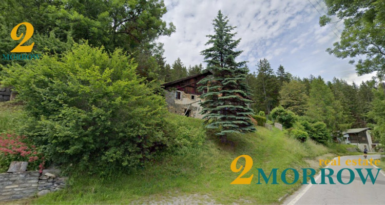 Mazot de montagne en pierre à rénover – vue panoramique sur les alpes image 6