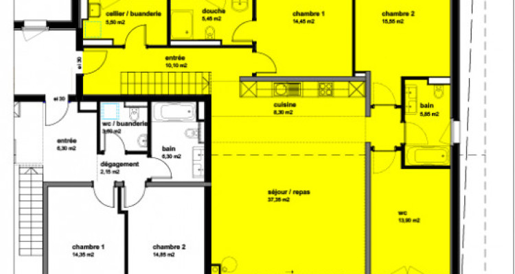 Appartement neuf 4,5p. de 186m2 sur 2 niveaux - Résidence VESTA à Saint-Cergue image 7