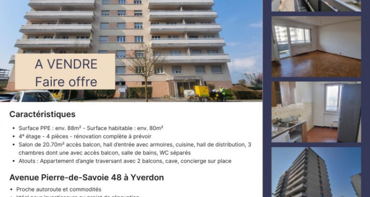 Appartement dangle traversant - 4 pièces - A rénover image 1