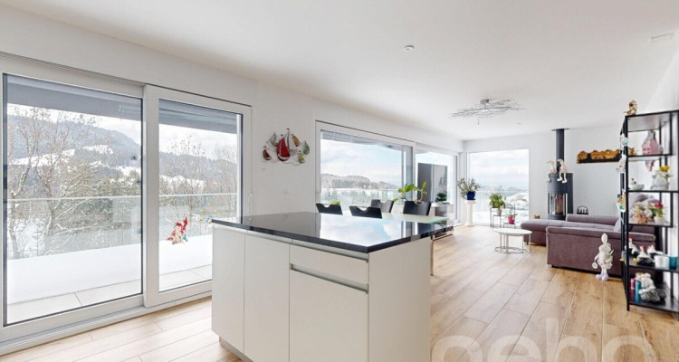 Wohnen mit Aussicht stilvolle Terrassenwohnung in Plasselb image 12