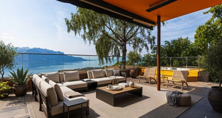 Villa d?Exception à Chernex, Montreux : Vue Panoramique du lac Léman image 2