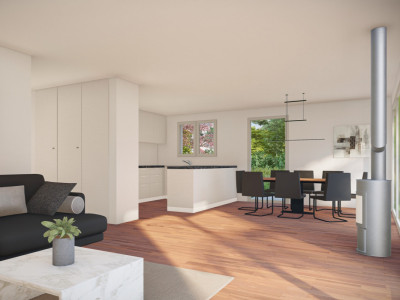 Baulandparzelle mit 5-Zimmer Einfamilienhaus-Vorprojekt im Grünen image 12