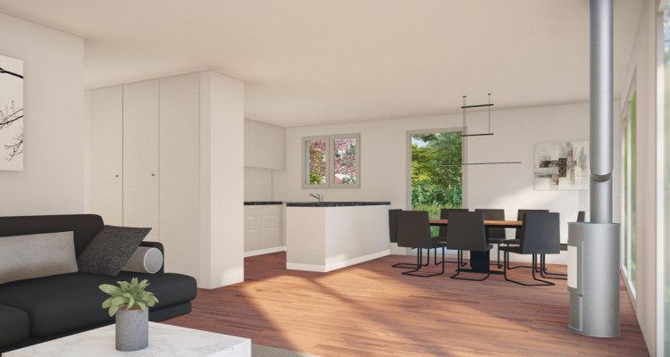 Baulandparzelle mit 5-Zimmer Einfamilienhaus-Vorprojekt im Grünen image 12