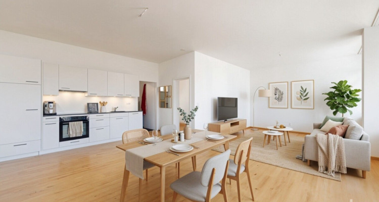 Élégant 2.5 pièces rénové avec belle hauteur sous plafond image 3