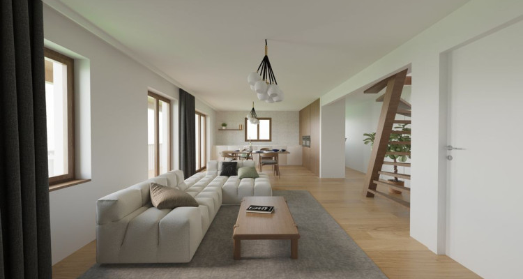 Duplex de 5.5 pièces rénové avec jardin en pleine nature image 3