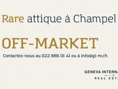 OFF-MARKET Rare attique à Champel 70m2 habitables et 70m2 de terrasse à rénover image 1