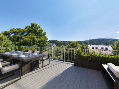 Une demeure où le jardin tutoie le ciel, Attique en duplex 4,5 pièces, 190 m² image 1