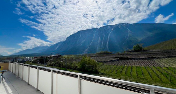 Attique neuf avec ample terrasse à Salquenen image 8