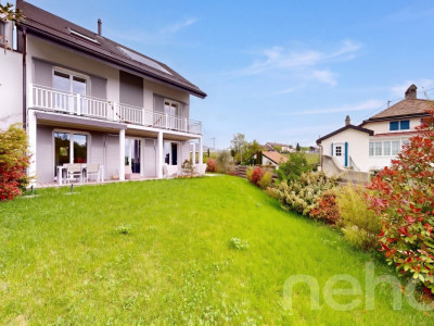 Maison mitoyenne lumineuse avec jardin au calme absolu au Mont/Rolle image 1