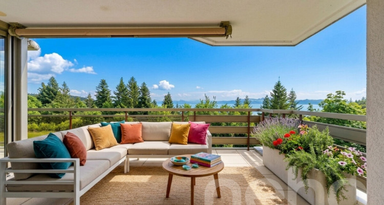 Appartement avec panorama sur le lac et les Alpes, proche du centre image 1