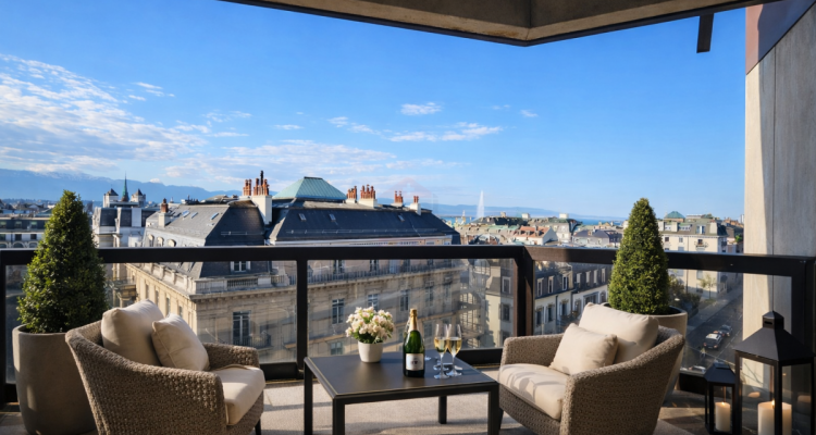 Appartement dexception à Champel avec vue panoramique sur Genève image 1