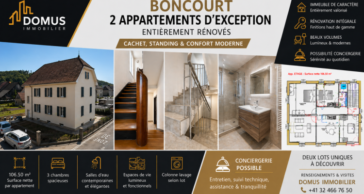 BONCOURT ? Appartements dexception entièrement rénovés | Dès 106 m² | Cachet & standing image 1