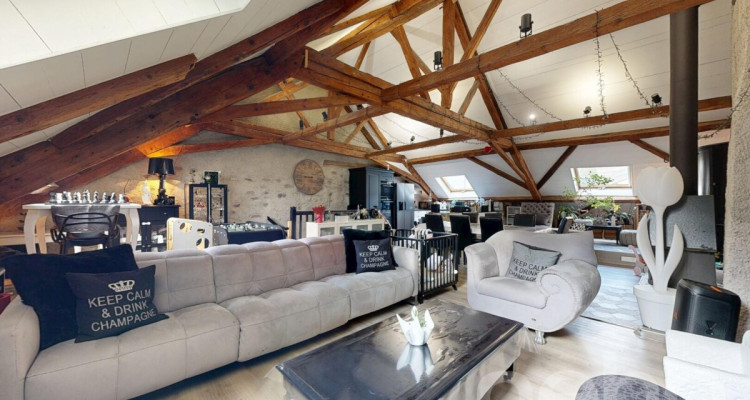 Maison villageoise avec terrasse et séjour cathédrale - Corsier image 3