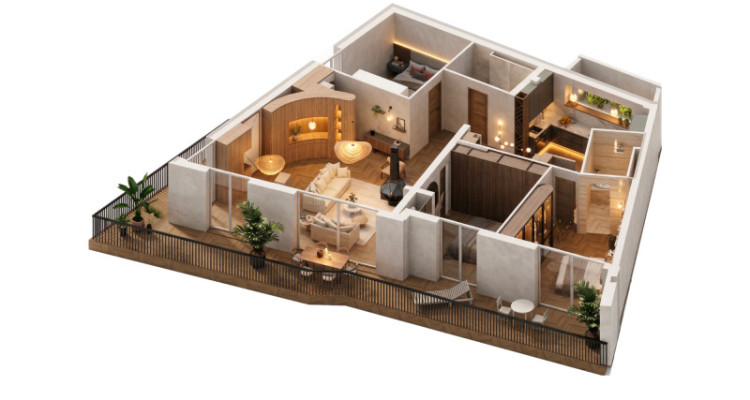 NEUF – RDC terrasse 4.5 pièces spacieux et proche des stations – lot 201 image 1