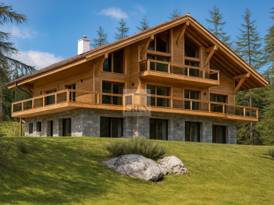 Magnifique appartement en duplex en attique 5 pièces neuf avec terrasse sud-ouest au centre de Crans-Montana image 7