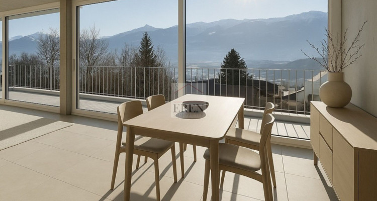 Magnifique attique 4.5 pièces neuf avec grande terrasse panoramique à Conthey lumineux et moderne image 4
