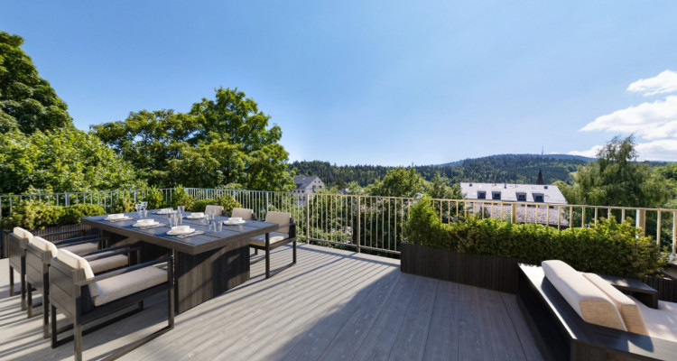 Une demeure où le jardin tutoie le ciel, Attique en duplex 4,5 pièces, 190 m² image 1