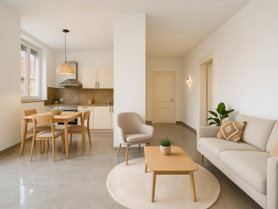 Salon ouvert et finitions en marbre image 3