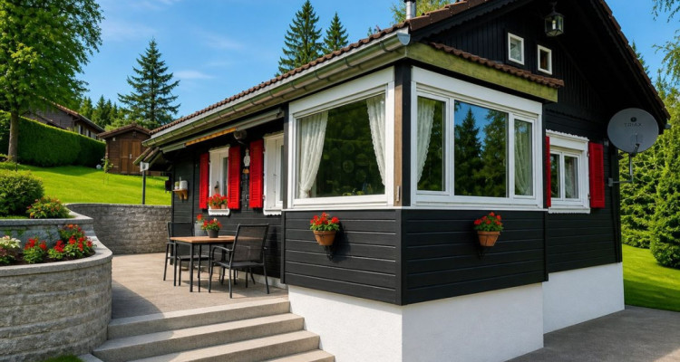 Deux chalets implantés sur une vaste parcelle ensoleillée image 1
