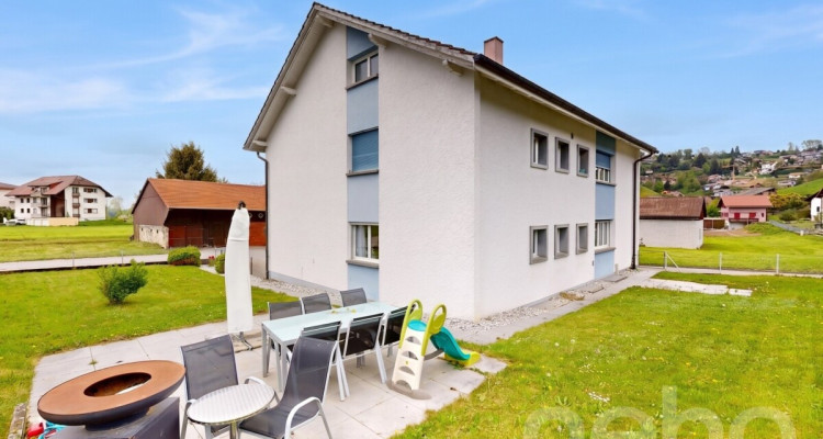 Mehrfamilienhaus im grünen Plasselb image 1