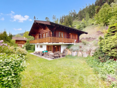 Authentique chalet en madrier sur les hauteurs de Grône image 1