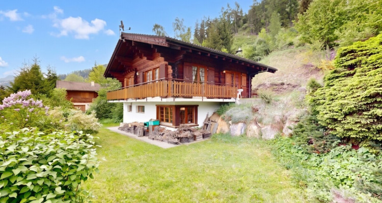 Authentique chalet en madrier sur les hauteurs de Grône image 1
