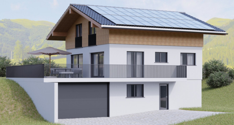 Baulandparzelle mit 5-Zimmer Einfamilienhaus-Vorprojekt im Grünen image 2