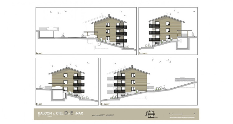 Balcon du Ciel à Nax - Résidences principales du studio au 4 pièces, actuellement sous charpente, avec fin des travaux prévue pour lhiver 2026/2027 image 7