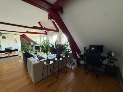 Magnifique loft 90m2 lumineux sous combles avec vue lac à Lausanne image 3