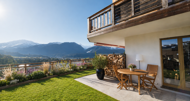 Un jardin face aux montagnes ? 3.5 pièces avec terrasse et vue dégagée à Cerniat image 1