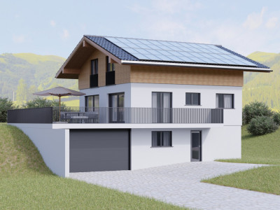 Baulandparzelle mit 5-Zimmer Einfamilienhaus-Vorprojekt im Grünen image 2