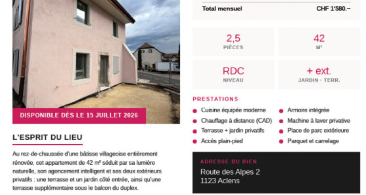 Charmant 2,5 pièces de plain-pied entièrement rénové image 4