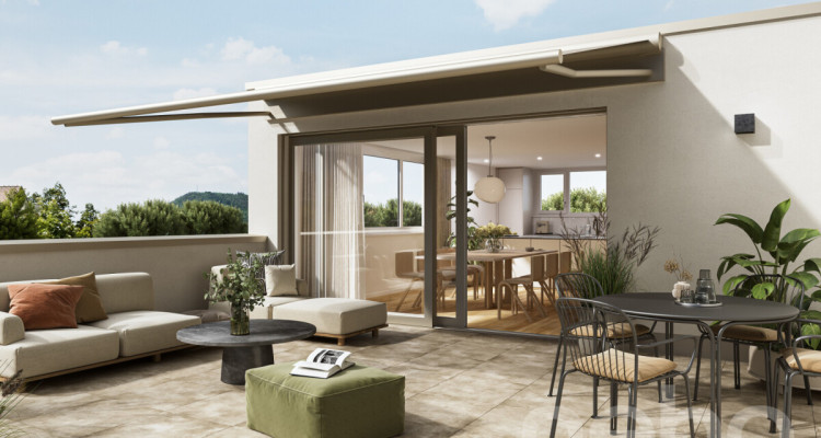 Neubau-Doppelhaushälfte mit Dachterrasse und Fernsicht image 3