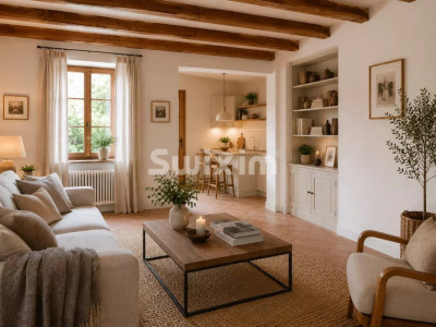 In a beautiful house with a garden, a fully renovated apartment with its magnificent master suite image 1