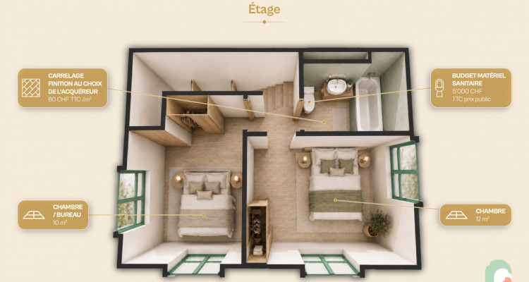 NEUVE - Jolie villa de 3.5 pièces et 92 m2 à budget maîtrisé – lot D image 4