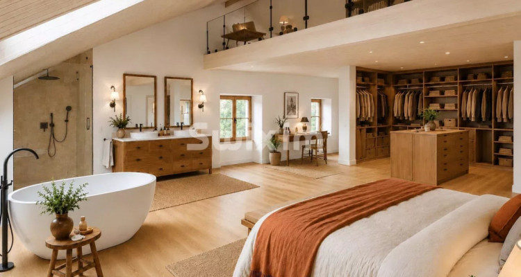 In a beautiful residence with a garden, a fully renovated apartment with its magnificent master suite image 1