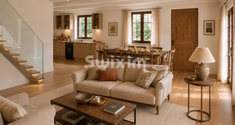 In a beautiful residence with a garden, a fully renovated apartment with its magnificent master suite image 2