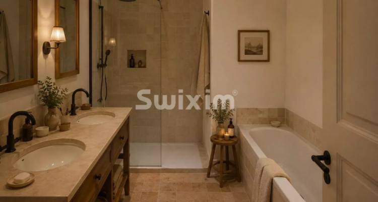 In a beautiful residence with a garden, a fully renovated apartment with its magnificent master suite image 4