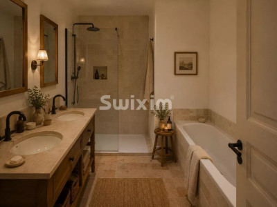 In a beautiful house with a garden, a fully renovated apartment with its magnificent master suite image 4