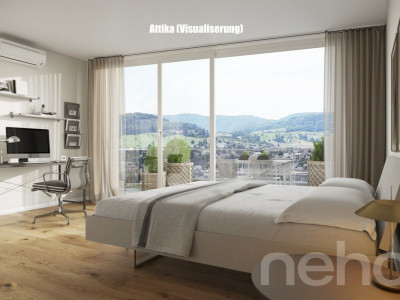 Reiheneckhaus mit Attika, Garten und Weitblick image 3