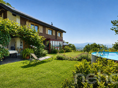 Maison en lisière de forêt, vue lac et Alpes image 1