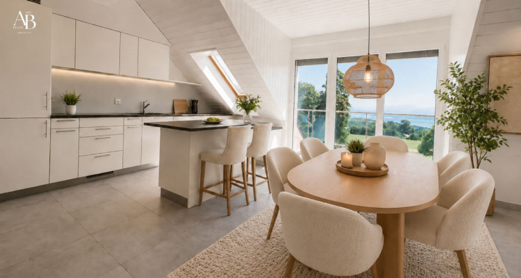 En exclusivité, Duplex vue lac et Mont-Blanc, centre Village à Arzier image 3