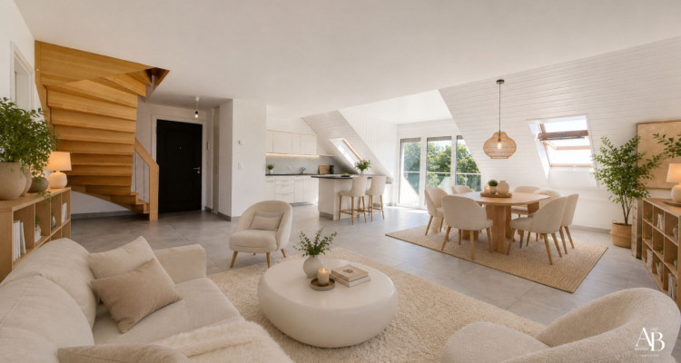 En exclusivité, Duplex vue lac et Mont-Blanc, centre Village à Arzier image 1