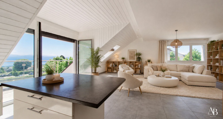 En exclusivité, Duplex vue lac et Mont-Blanc, centre Village à Arzier image 13