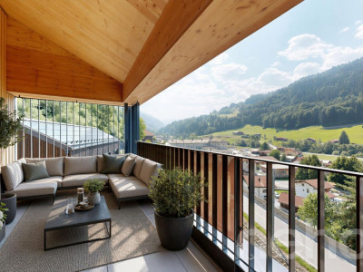 Neubau-Dachgeschosswohnung mit besonderer Architektur und Bergsicht image 3