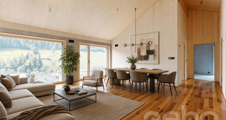 Neubau-Dachgeschosswohnung mit besonderer Architektur und Bergsicht image 1